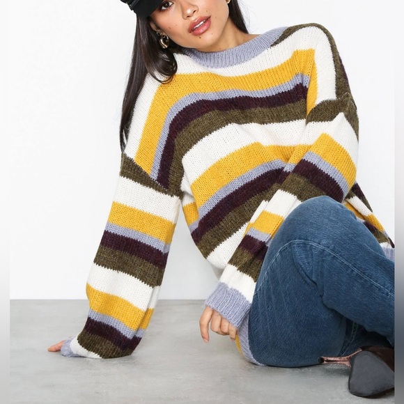 TOPSHOP Stripe Sweater - Picture 2 of 9